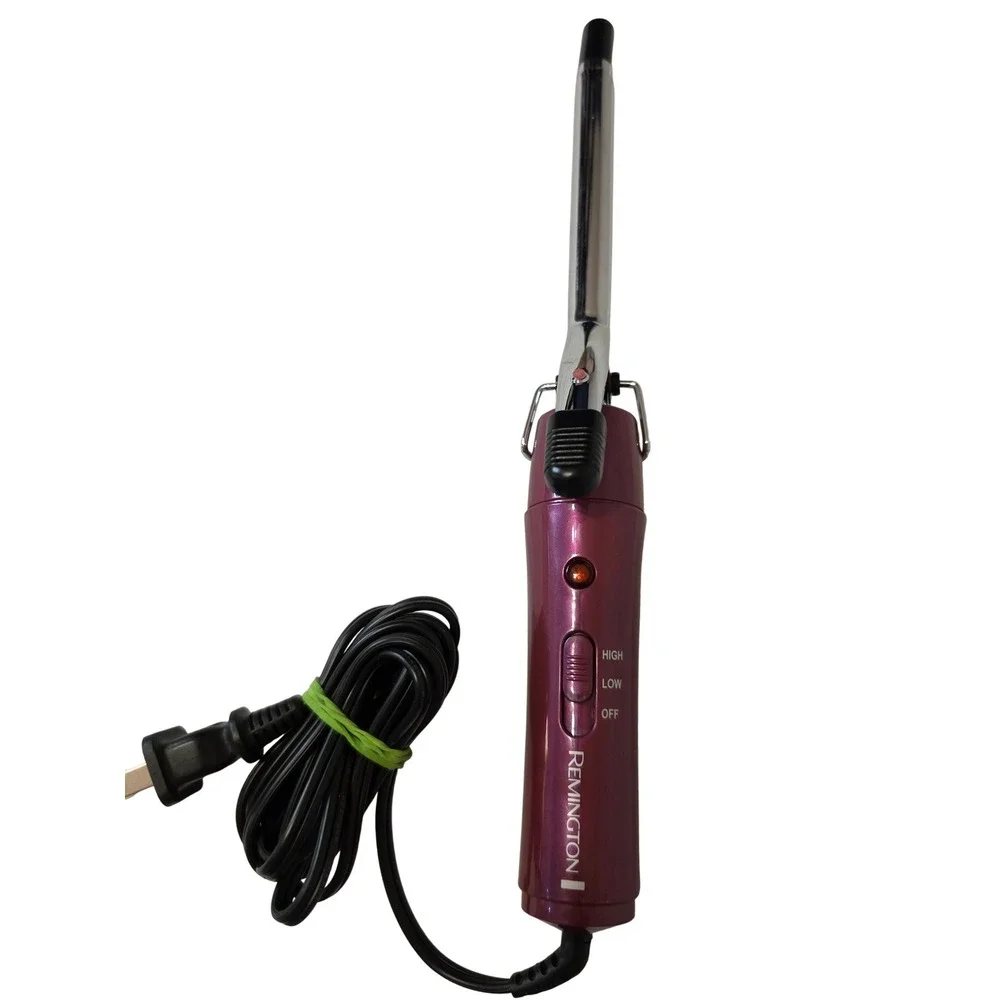 Remington CI-11A12 Curling Iron 1/2 Inch Chrome Barrel Purple High Low Heat